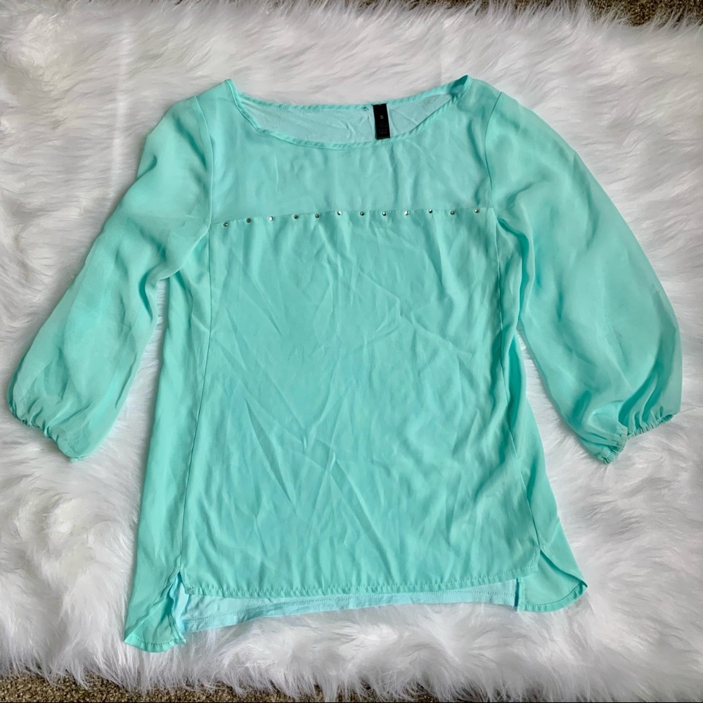 BKE Teal women’s dressy blouse